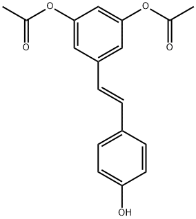 4-hydroxy-3′,5′-diacetyl-trans-stilbene 化学構造式