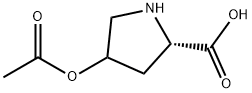 Proline, 4-hydroxy-, acetate (ester) (8CI) 化学構造式