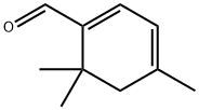 1,3-Cyclohexadiene-1-carboxaldehyde, 4,6,6-trimethyl- Struktur