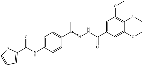 N-[4-[(E)-C-methyl-N-[(3,4,5-trimethoxybenzoyl)amino]carbonimidoyl]phenyl]thiophene-2-carboxamide 结构式