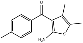 4,5-二甲基-3-(4-甲基苯甲酰基)噻吩-2-胺,436089-48-4,结构式