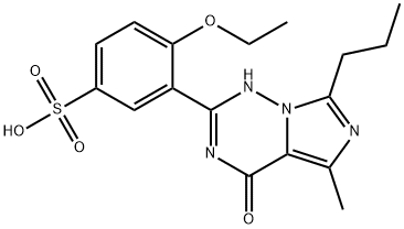 3-(1,4-Dihydro-5-Methyl-4-oxo-7-propyliMidazo[5,1-f][1,2,4]triazin-2-yl)-4-ethoxybenzenesulfonic Acid 化学構造式