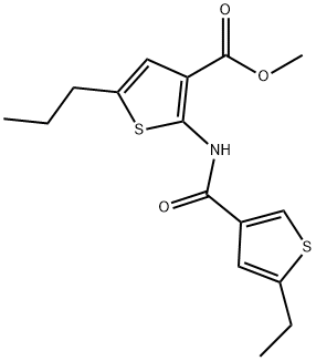 methyl 2-(5-ethylthiophene-3-carboxamido)-5-propylthiophene-3-carboxylate Structure