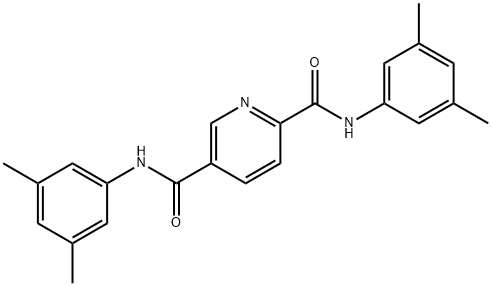 2-N,5-N-bis(3,5-dimethylphenyl)pyridine-2,5-dicarboxamide,445253-12-3,结构式