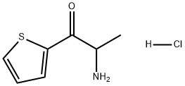 2-氨基-1-(2-噻吩基)-1-丙酮盐酸盐 结构式