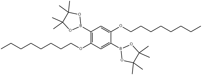 1,3,2-Dioxaborolane, 2,2'-[2,5-bis(octyloxy)-1,4-phenylene]bis[4,4,5,5-tetramethyl- Structure