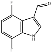 4,7-Difluoro-1-H-indole-3-carbaldehyde Structure
