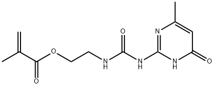 2-Propenoic acid, 2-methyl-, 2-[[[(1,6-dihydro-4-methyl-6-oxo-2-pyrimidinyl)amino]carbonyl]amino]ethyl ester Struktur