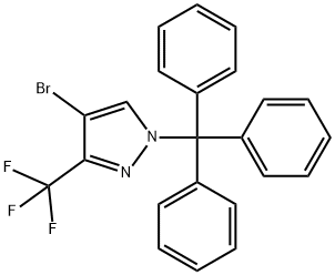 1H-Pyrazole, 4-bromo-3-(trifluoromethyl)-1-(triphenylmethyl)- 化学構造式