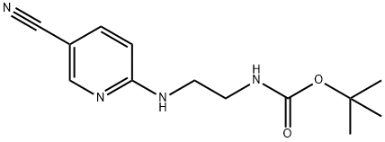 tert-Butyl N-{2-[(5-cyanopyridin-2-yl)amino]ethyl}carbamate Struktur