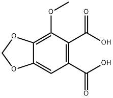 1,3-Benzodioxole-5,6-dicarboxylic acid, 4-methoxy- Struktur