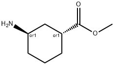Cyclohexanecarboxylic acid, 3-amino-, methyl ester, (1R,3R)-rel- (9CI) Structure