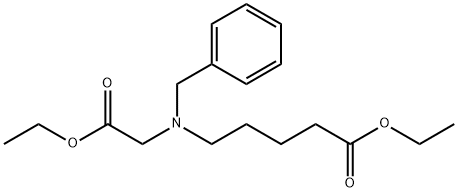 Pentanoic acid, 5-[(2-ethoxy-2-oxoethyl)(phenylmethyl)amino]-, ethyl ester 化学構造式