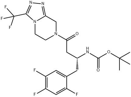 N-Boc-シタグリプチン 化学構造式