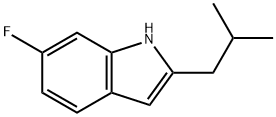 1H-Indole, 6-fluoro-2-(2-methylpropyl)- 化学構造式