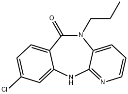 6H-Pyrido[2,3-b][1,4]benzodiazepin-6-one, 9-chloro-5,11-dihydro-5-propyl- 化学構造式