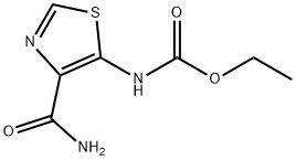 Carbamic acid, N-[4-(aminocarbonyl)-5-thiazolyl]-, ethyl ester Struktur