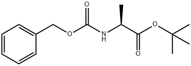 L-Alanine, N-[(phenylmethoxy)carbonyl]-, 1,1-dimethylethyl ester 化学構造式