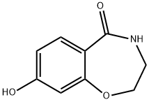 1,4-Benzoxazepin-5(2H)-one, 3,4-dihydro-8-hydroxy- 化学構造式