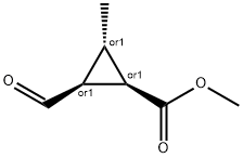 Cyclopropanecarboxylic acid, 2-formyl-3-methyl-, methyl ester, (1R,2S,3S)-rel- (9CI) Structure