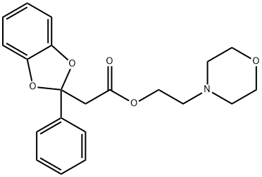 2-モルホリノエチル=2-フェニル-1,3-ベンゾジオキソール-2-アセタート 化学構造式