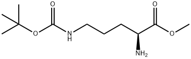 L-Ornithine, N5-[(1,1-dimethylethoxy)carbonyl]-, methyl ester Structure