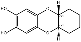 Dibenzo[b,e][1,4]dioxin-2,3-diol, 5a,6,7,8,9,9a-hexahydro-, (5aR,9aR)-rel- (9CI) Struktur