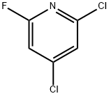 2,4-dichloro-6-fluoropyridine 化学構造式