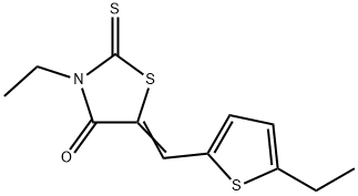 (5Z)-3-ethyl-5-[(5-ethylthiophen-2-yl)methylidene]-2-sulfanylidene-1,3-thiazolidin-4-one Structure