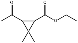 Cyclopropanecarboxylic acid, 3-acetyl-2,2-dimethyl-, ethyl ester Structure