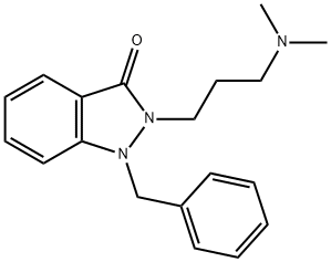 2-[3-(Dimethylamino)propyl]-1,2-dihydro-1-(phenylmethyl)-3H-indazol-3-one, 52413-42-0, 结构式