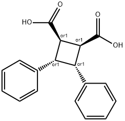 (1S)-3β,4β-Diphenyl-1α,2α-cyclobutanedicarboxylic acid Structure
