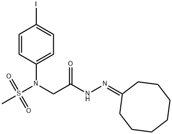 N-[2-(2-cyclooctylidenehydrazinyl)-2-oxoethyl]-N-(4-iodophenyl)methanesulfonamide (non-preferred name)|