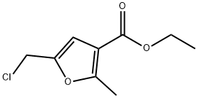 3-Furancarboxylic acid, 5-(chloromethyl)-2-methyl-, ethyl ester Structure