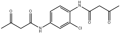 Butanamid, N,N′-(2-Chloro-1,4-phenylen)-bis-(3-oxo-) 结构式