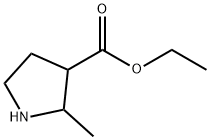 2-Methyl-pyrrolidine-3-carboxylic acid ethyl ester,5370-44-5,结构式