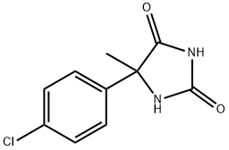 2,4-Imidazolidinedione, 5-(4-chlorophenyl)-5-methyl-,5397-13-7,结构式