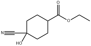 Cyclohexanecarboxylic acid, 4-cyano-4-hydroxy-, ethyl ester 结构式