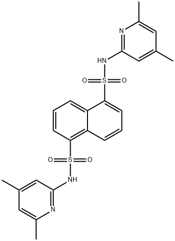 1-N,5-N-bis(4,6-dimethylpyridin-2-yl)naphthalene-1,5-disulfonamide,540513-98-2,结构式