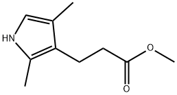 2,4-ジメチル-1H-ピロール-3-プロパン酸メチル 化学構造式