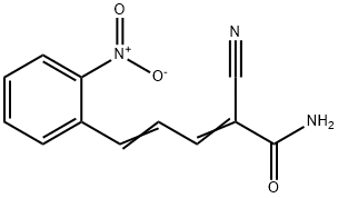 2-cyano-5-(2-nitrophenyl)penta-2,4-dienamide Structure