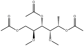 L-Mannitol, 1-deoxy-3,5-di-O-methyl-, triacetate 结构式