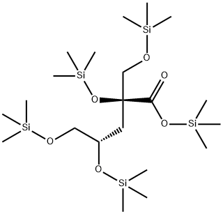 Trimethylsilyl 3-deoxy-2,4,5-tris-O-(trimethylsilyl)-2-c-([(trimethyls ilyl)oxy]methyl)pentonate 结构式