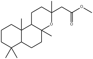 ドデカヒドロ-3,4a,7,7,10a-ペンタメチル-1H-ナフト[2,1-b]ピラン-3-酢酸メチル 化学構造式