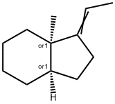 rel-(3aα*)-1-エチリデンオクタヒドロ-7aα*-メチル-1H-インデン 化学構造式