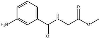 2-[(3-氨基苯基)甲酰氨基]乙酸甲酯, 56445-69-3, 结构式
