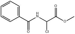 Acetic acid, 2-(benzoylamino)-2-chloro-, methyl ester Struktur