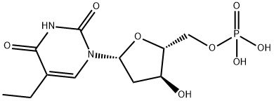 2'-deoxy-5-ethyl-5'-uridylic acid 化学構造式