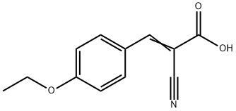 2-シアノ-3-(4-エトキシフェニル)プロペン酸 化学構造式