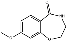 8-methoxy-2,3,4,5-tetrahydro-1,4-benzoxazepin-5-one 化学構造式